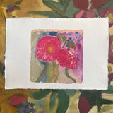 Pink Poppies - Mono Print