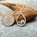 Teardrop Silver Coastal Pendant