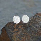 Silver Shimmer Stud Earrings