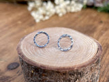 Silver Luna Circle Stud Earrings by Curious Magpie Jewellery 3