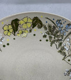 Hand Illustrated Spring Flower Bowl - Handmade in Devon - Stoneware Ceramics