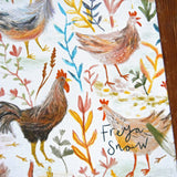Chickens Tea Towel 7 - Freya Snow