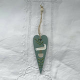 Peace Dove with Flower - Wooden Hanging Decoration