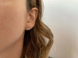 Silver Luna Circle Stud Earrings by Curious Magpie Jewellery 7