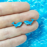 Blue Whale Earrings