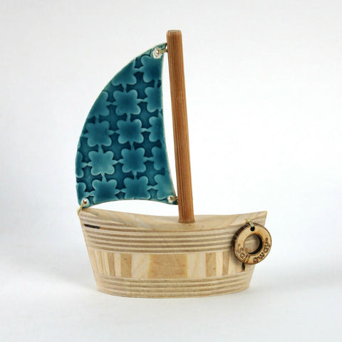Sailing Boat - Ceramic and Wood - 2