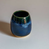 Ceramic Pot - Dark Green and Blue Glaze
