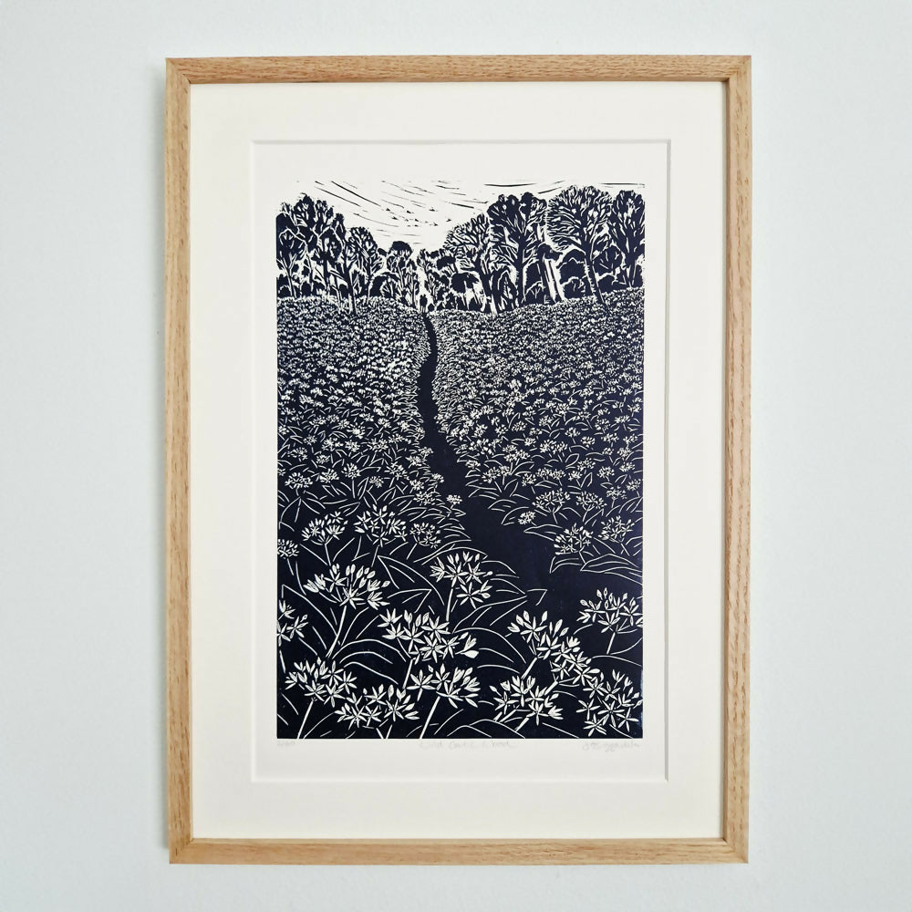 Wild Garlic Wood - Linocut Print