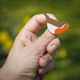 Robin - Hand Painted Brooch