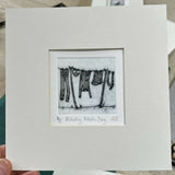 Monday Wash Day - Etching Print