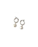 Keishi Pearl - Mini Hoop Silver Earrings