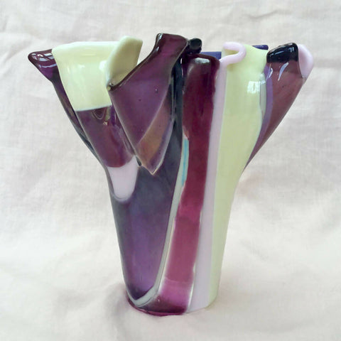 Pink and Purple Curly Vase