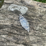 Dendritic opal pendant necklace 8