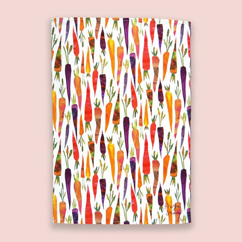 White Carrots - Tea Towel