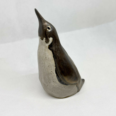 Sleek Stoneware Penguin - Handmade Ceramic
