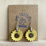 Sunflower Earrings - Ceramic