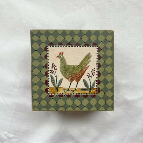Chicken - Hand Painted Wooden Box