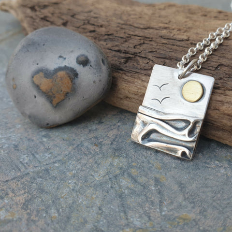 Rectangular Coastal Pendant