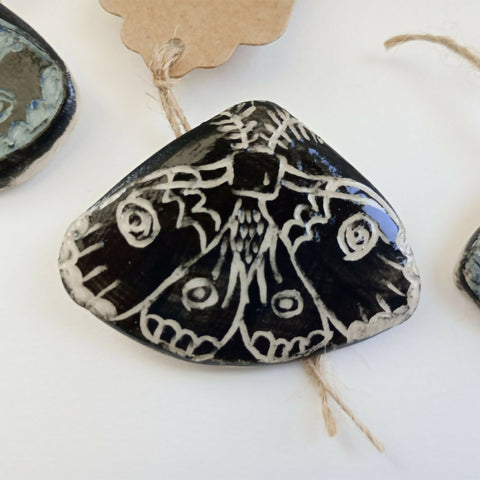 Ceramic Moth Brooch 2