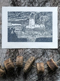 St Anthony Lighthouse, Roseland, Cornwall Lino Print