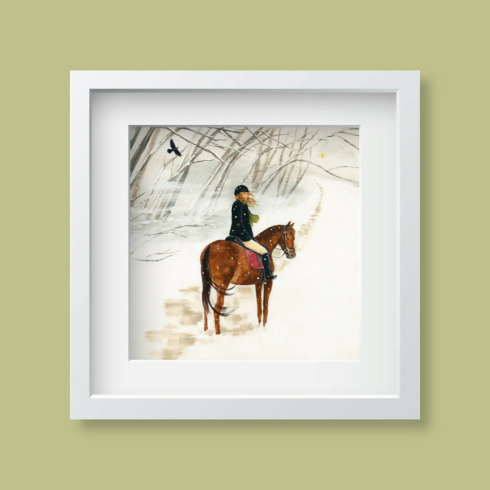 Riding By The Snowy Woods - Giclee Print