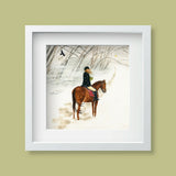 Riding By The Snowy Woods - Giclee Print
