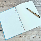 Blue Floral Kimono Silk - Journal