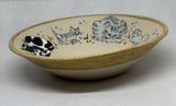 Hand Illustrated Cat Bowl - Handmade in Devon - Stoneware Ceramics