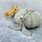 Silver Whale Tail Pendant - Sterling Silver