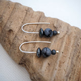 Snowflake Obsidian Earrings