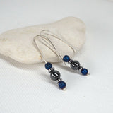 Drop Earrings - Hematite and Silver