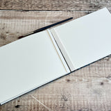 Blue & Bronze Marbled - Handcrafted Watercolour Sketchbook