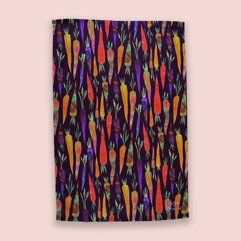 Purple Carrots - Tea Towel