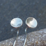 Unusual Stud Earrings with Extended Wire