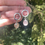 rose quartz drop earrings 2