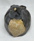 Black Rabbit - Handmade Ceramic Sculpture