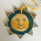 Happy Sun - Hand Painted Wooden Decoration