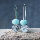 Daisy Cluster Silver Drop Earrings