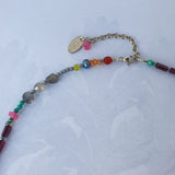 Orchid Necklace - Garnet and Turquoise