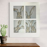 Hares in a Photo Booth - Original Watercolour Painting