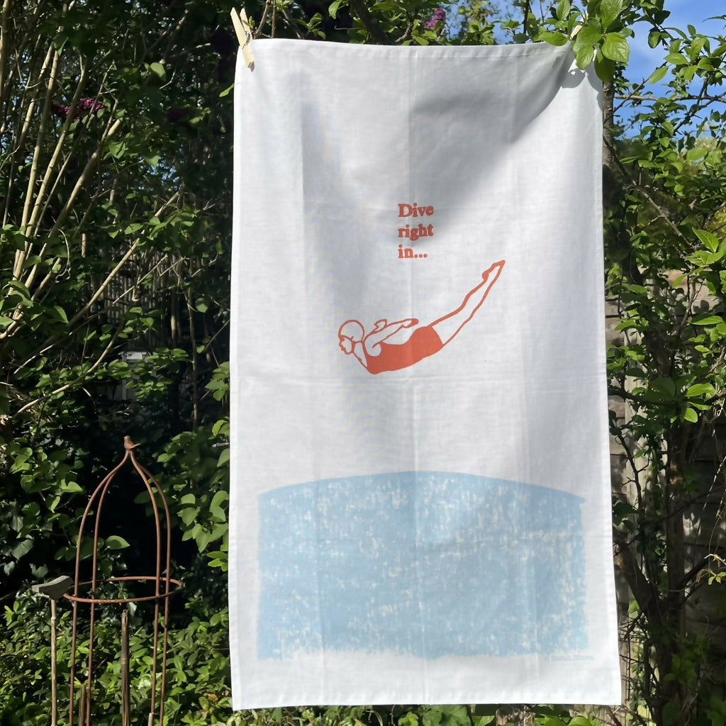 Dive Right In… Tea Towel