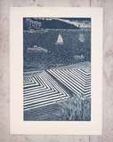 The View from Hotel Tresanton looking towards St. Anthonys Head, Limited Editon Lino Print