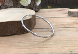 Chunky Silver Twig Bangle by Curious Magpie (3)