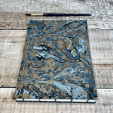 Blue & Bronze Marbled - Handcrafted Watercolour Sketchbook
