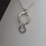 Double Ring Pendant Necklace