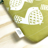 14” Handquilted Laptop or Sketchbook Case | Yellow Bird Design | British Made