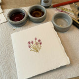 Fritillary Pot - Original Framed Miniature Botanical Ink Painting