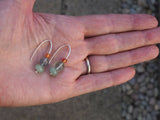 Fluorite, amazonite and carnelian earrings
