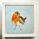 Chirpy Robin, Oil on board - Original Painting