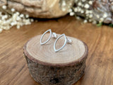 Silver Navette Stud Earrings by Curious Magpie Jewellery 4